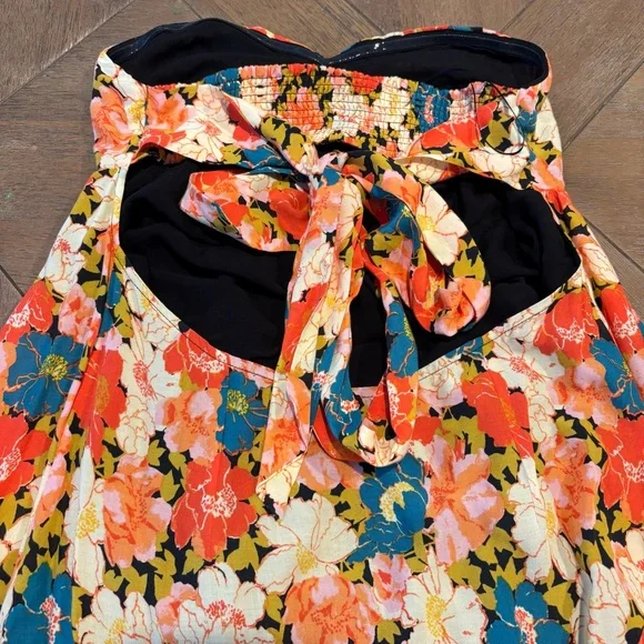 Free People Strapless Floral Maxi Dress Size Small - Picture 7 of 13